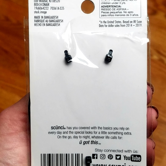 NWT 3×Scünci ColorMatch PONYTAILER 100% Spandex Hair Elastic: DARK BROWN/BLACK! - Picture 3 of 14